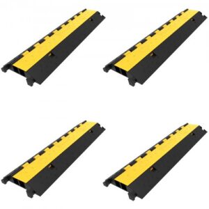 4 dalių guminė kabelio apsaugos rampa, 103 x 25,5 x 5 cm, 2 kanalai, modelis GXB4TZ1000X250X50