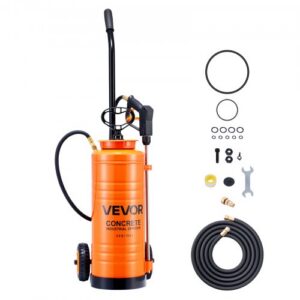 Tööstuslik betooniprits käruga, 14 l roostevabast terasest prits, mudel 21014ST