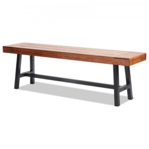 Välipink, 160 cm puidust aiapink metalljalgadega