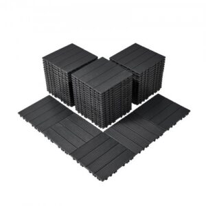54-osalised lukustuvad terrassiplaadid, 300 x 300 mm, tumehall