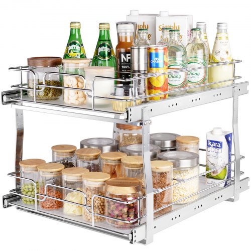 2 līmeņu 41 cm x 53,3 cm izbīdāms skapja organizators