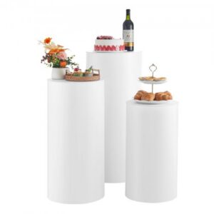 Pulmade lillestatiiv , 3 tk, valge, PVC, Ø40 x 60/75/90 cm, kuni 15 kg