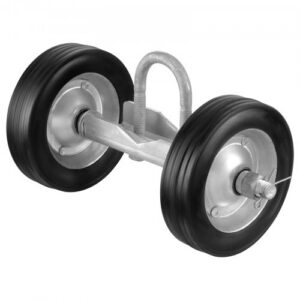 15 cm liugvärava rullikute komplekt, must