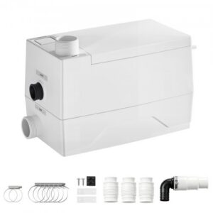 Utility Sink pumppu 350 W, 7200 l/h virtaus, 8 m nostokorkeus, jätevesipumppu 3 sisääntulolla