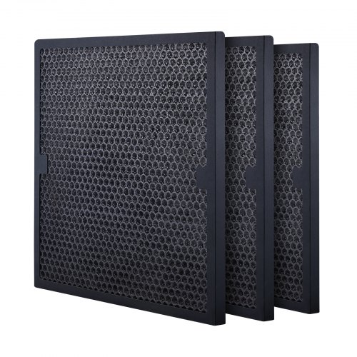 Aktiivihiilisuodattimet ZHP2301-C, 3 kpl, 40 x 40 cm, musta