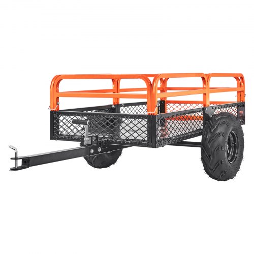 ATV savivartė sodo priekaba TC4268, plieninė, juoda / raudona, 200 x 66 x 76 cm, iki 680 kg, 0,43 m³