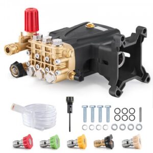 Rõhu pesuri pump, 25,4 mm võlliga horisontaalne triplex-kolbpump, 276 bar, 15 l/min