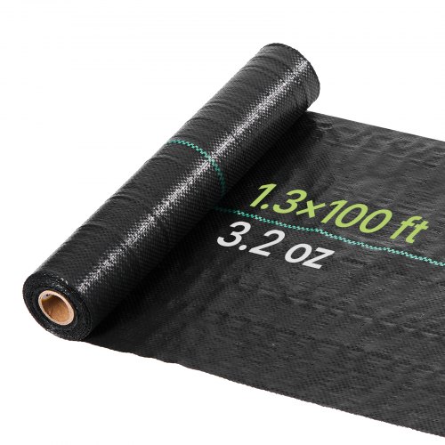 Izturīgs nezāļu barjeras audums, 0,4 x 30,5 m, 90 g/m², melns