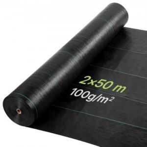 Umbrohutõkke kangas, 2 x 50 m, 100 g