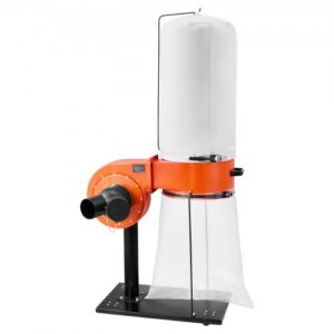Putekļu savācējs, 800 CFM, 2,5 mikronu virpuļkonuss, 1 ZS, 60 l, 2800 apgr./min, kokapstrādei