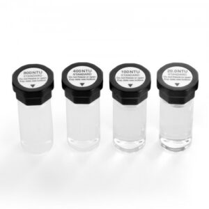 Drumstumo kalibravimo tirpalų rinkinys TN500-1, 20/100/400/800 NTU, 4 vnt. po 20 ml, skirtas TN2000 drumstumo matuokliui