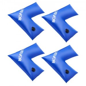 Kulman allasvesipussit, 4 kpl, 570 x 565 mm, vuotamattomalla kierrekorkilla varustetut vesipussit, 0,4 mm PVC
