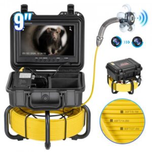 50 m isetasanduv torustiku kontrollkaamera, 23 cm 1080P HD-ekraani, 36x suumi, 12 LED-tulega ja 32 GB kaardiga