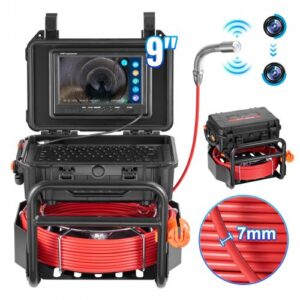Kanalisatsioonikaamera, 50 m, isetasanduv äravoolukaamera 512 Hz saatjaga, kaugusloenduriga