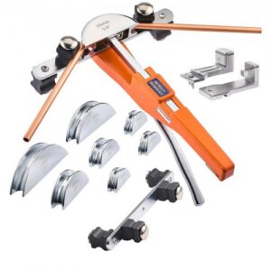 Vamzdžių lenktuvas, 1/4–7/8 col., rankinis reketinis, pirmyn/atgal, su 7 aliuminio lydinio antgaliais
