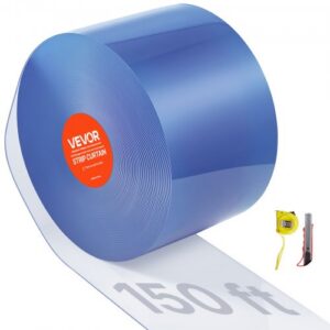 Läbipaistev PVC ribakardin, 45,72 m x 20 cm, plastist ukseribade rull