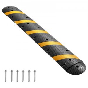 Kabelio apsaugos rampa 1830 mm, 2 kanalų, guma, juoda / geltona, SH-R14
