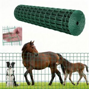 Farmi piirded, 1,2 x 25 m, 50 x 100 mm võrk, 2,1 mm tsingitud terastraat, roheline