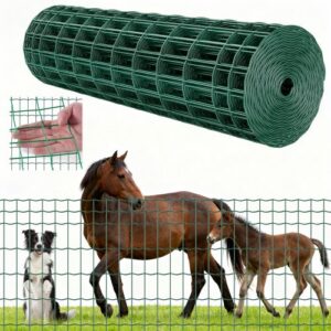 Farmivõrk, 1 x 25 m, 50 x 100 mm silmaga, 2,1 mm tsingitud terastraat, roheline