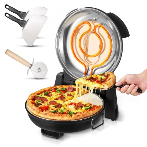 Sähköinen pizzauuni, 30,5 cm, 1200 W, musta