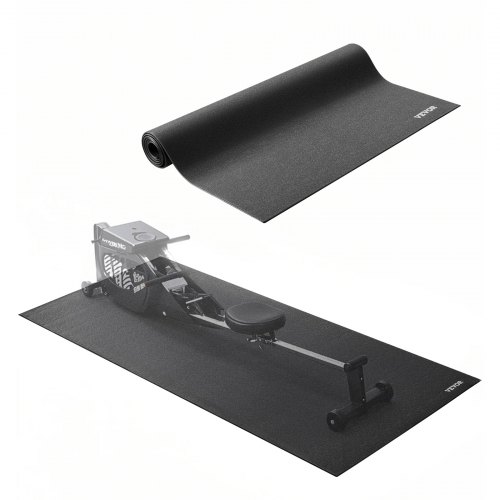 Treniruoklių kilimėlis , juodas, didelio tankio PVC, 198 x 92 cm, 6 mm