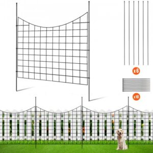 Aia piirded, kaevamiseta metallist aiapaneelid, 93 cm x 75 cm, 5 tk