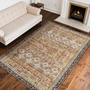 244 x 305 cm pestav vaip, vintage stiilis, pruunikasroheline