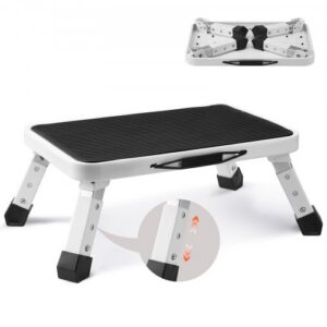 Sulankstoma plieninė 1 pakopos laiptinė taburetė 150 kg, reguliuojamo 3 aukščių, modelis WK2501C-2
