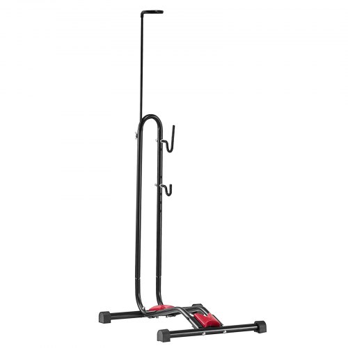 Dviračių stovas, vertikalus ir horizontalus, 406,4–700 mm kalnų ir kelių dviračiams, juodas