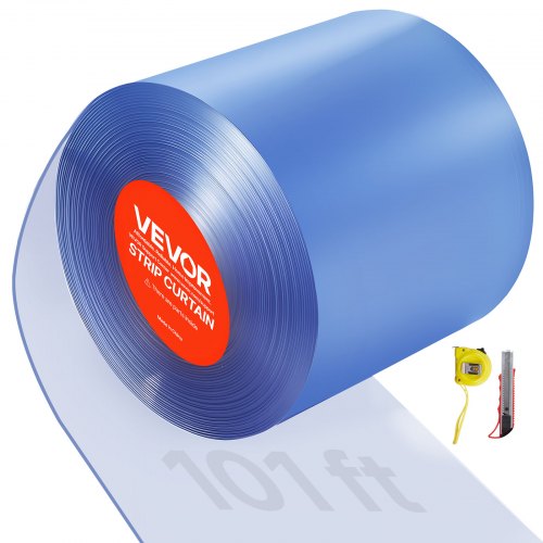 Caurspīdīgs PVC slokšņu aizkars, 30,8 m x 30,5 cm, plastmasas durvju slokšņu rullis