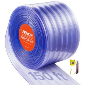 Läbipaistev PVC ribakardin , 45,7 m x 30,5 cm, 3 mm