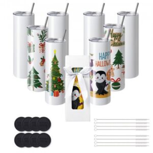 8-osaline sirgete sublimatsioonitasside komplekt, 887,2 ml, roostevabast terasest, kahekordse seinaga