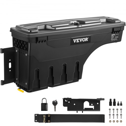 Sunkvežimio kėbulo daiktadėžė, juoda, ABS, 25 l, Dodge Ram 1500 2019-2021, vairuotojo pusė
