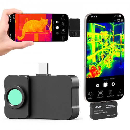 Šiluminė kamera telefonams Android ir iOS, 512 x 384, 25 Hz, 256 x 192, nuo -20 °C iki 550 °C