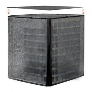 Õhukonditsioneeri kate 711 x 711 x 812 mm, kahekihiline, eemaldatava varikatusega, veekindel polüester, must