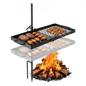 Lõkket grillrest, 61 cm, must