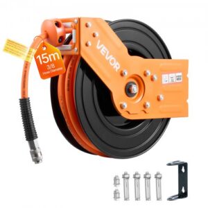 Automaatne tagasitõmmatav õhuvooliku rull 15 m x 9,5 mm, 20,7 bar, 1 m sisendvoolikuga, mudel NT-A10