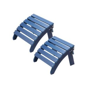 Adirondacki jalatoe komplekt 2 tk, kokkupandav HDPE plastist jalatugi, sinine