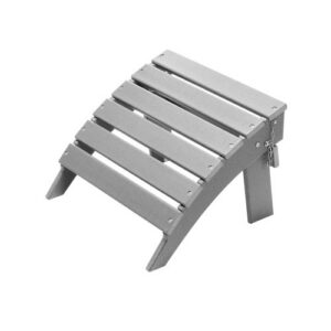 Taitettava HDPE Adirondack-jalkatuki, harmaa, 430 x 480 x 330 mm