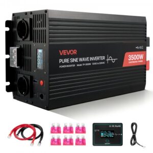 3500 W jõuinverter, 12 V alalisvoolust 230 V vahelduvvooluks puhas siinuslaine inverter, LCD-ekraani, kaugjuhtimise