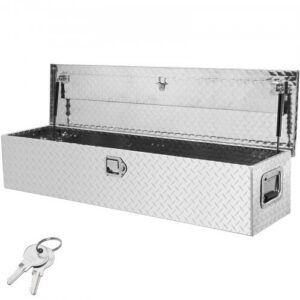 Smagas slodzes alumīnija kravas auto kastes instrumentu kaste, 121,9 x 38,1 x 38,1 cm, sudraba