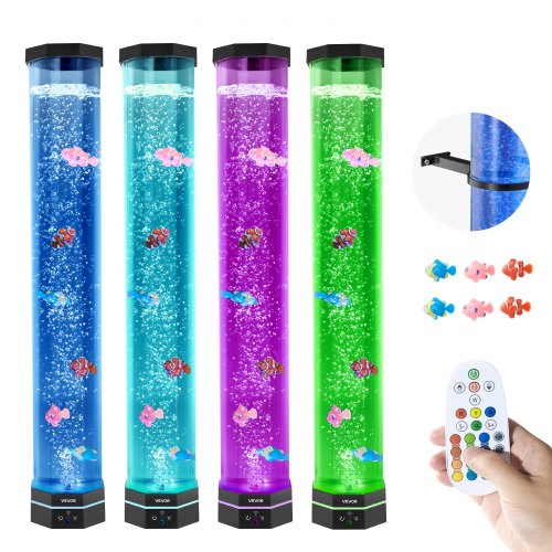 Burbuļcauruļu lampa, 16 krāsas, 80 cm sensorā akvārija lampa