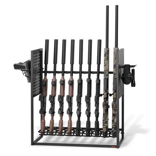 Grīdas ieroču statīvs no tērauda, līdz 9 šautenēm un 4 pistolēm, modelis RF-SN-046