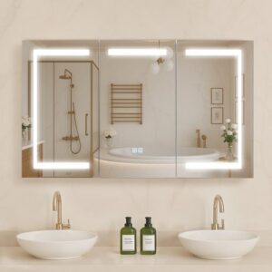 Elektrinė vonios spintelė su veidrodžiu CTT-301, LED, 100 x 60 cm