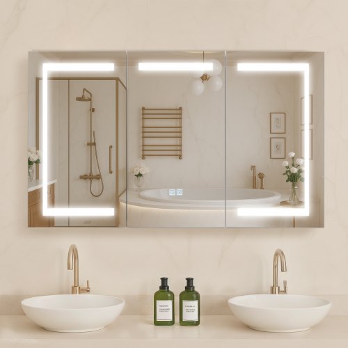 Elektrinė vonios spintelė su veidrodžiu CTT-301, LED, 100 x 60 cm