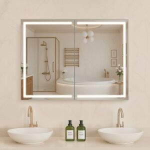 Elektrinė vaistinėlė su veidrodžiu CTD-304, LED, tvirtinama prie sienos, 60 x 80 cm