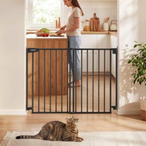 Kohandatav trepivärav, 720 kuni 1085 mm, 920 mm kõrge, must
