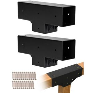 Pergolas stiprinājumu komplekts 2 gab., T veida 4 x 4, faktiskais 92 x 92 mm, ar skrūvēm
