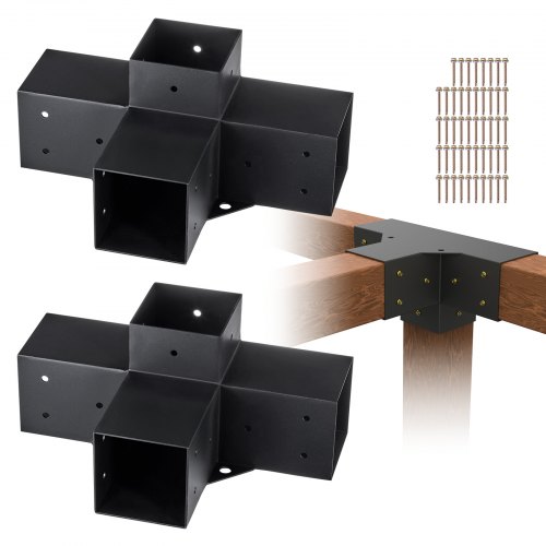 Pergolos laikiklių rinkinys, 10,2 x 10,2 cm, vidinis dydis 9,1 x 9,1 cm, 2 vnt., 4 krypčių