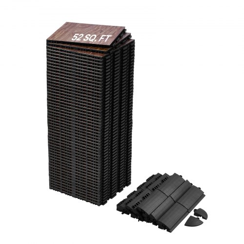 Šokių grindų plytelės, 52 vnt. sujungiamų plytelių rinkinys, 315 x 315 mm, 4,84 m², ąžuolo raštas